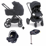 Kinderwagen Novi Baby Luna Premium Brilliant Black met Autostoel Jewel I-Size&Base