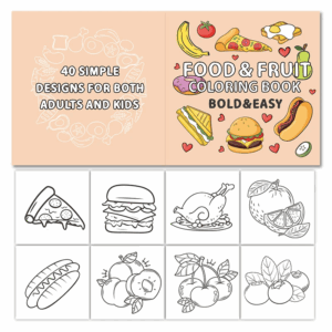 Coloring Book™ - creatief kleurplezier - Kleurboek Eten&Drinken Kleurboek | Educatief Speelgoed