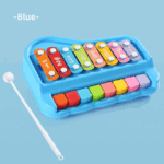 Tiny Tunes Set™ – Klankrijke Pret – Xylofoon&Piano voor kinderen Blauw | Educatief Speelgoed