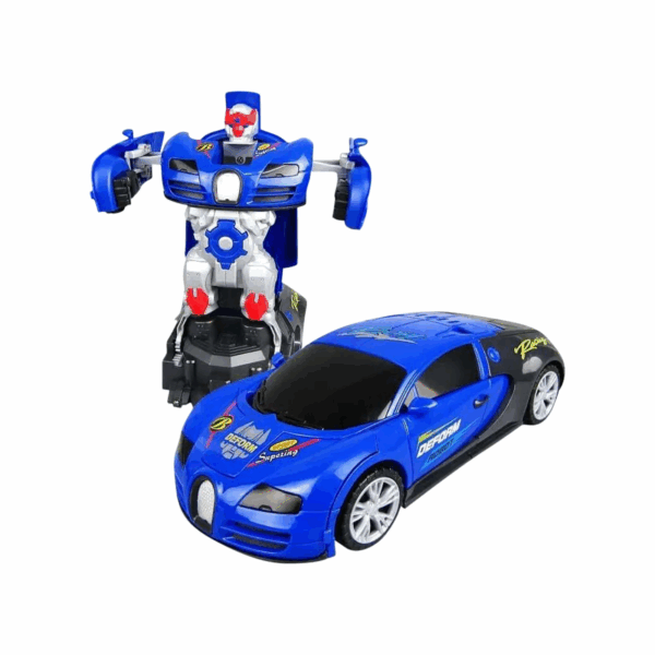 Transformer Car™ - Transformeren en rijden - speelgoedauto Blauwe Auto en Transformer | Educatief Speelgoed - Afbeelding 1
