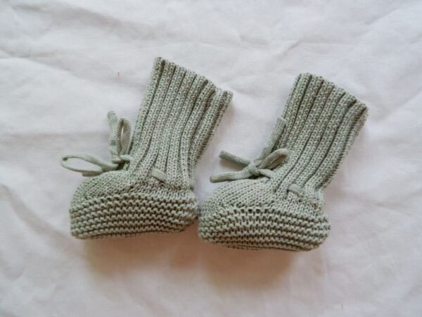 Mini Fashion™ - Warm&Stijlvol - Gebreide Babyslofjes Groen / S (0-6 maanden) | Educatief Speelgoed - Afbeelding 1