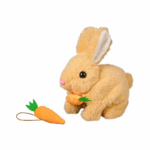 Electric Bunny™ – Springlevend&Gezellig– Pluche Konijn Wortel Konijn Bruin | Educatief Speelgoed