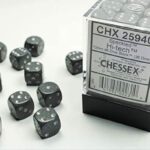 Gespikkelde 6-zijdige dobbelstenen 12mm HI-TECH (36 dobbelstenen) - Chessex