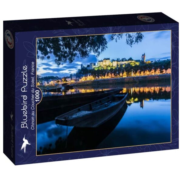 Chinon au Coucher du Soleil, France (1000) - Bluebird Puzzle  Legpuzzel - Afbeelding 1