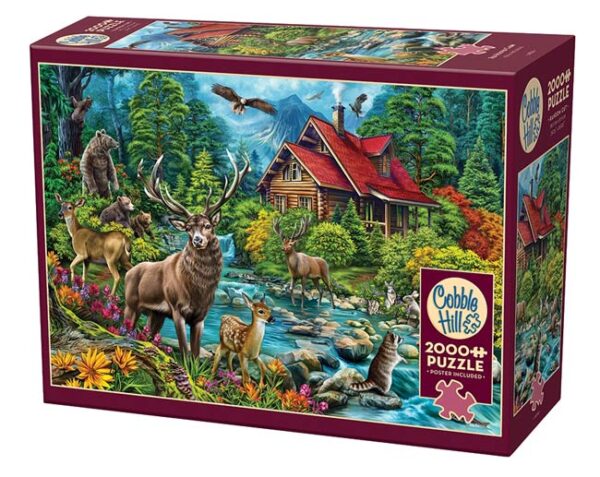 Red-roofed Cabin (2000) - Cobble Hill  Legpuzzel - Afbeelding 1
