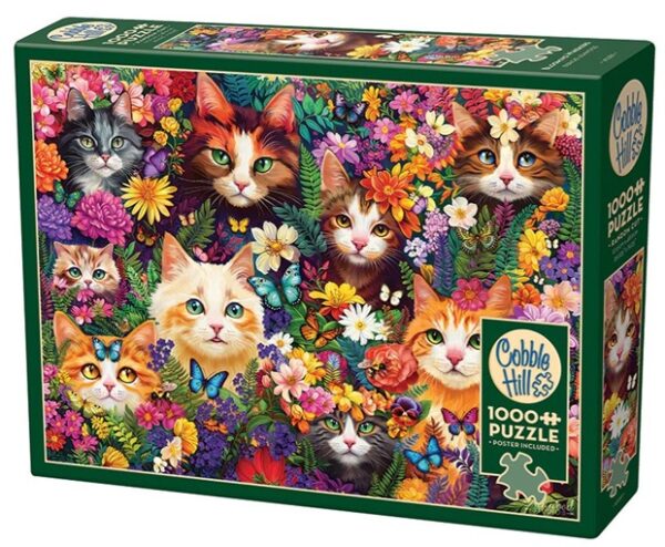 Blooming Whiskers (1000) - Cobble Hill  Legpuzzel - Afbeelding 1