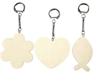 Houten sleutelhanger assortiment (12) - Foam Clay