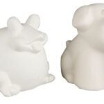 Dieren Spaarpotjes: koe, hond, kikker en schildpad - Pearl Clay