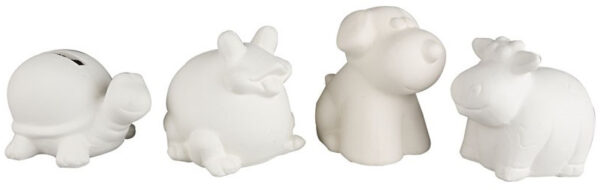 Dieren Spaarpotjes: koe, hond, kikker en schildpad - Pearl Clay - Afbeelding 1