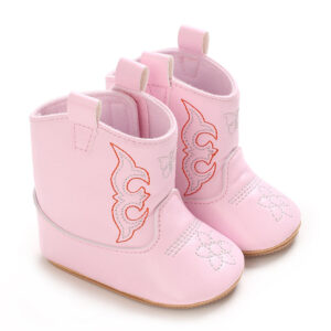 Mini Fashion™ - Stoere Look - Meiden Cowboy Laarzen Roze / 18 (6-12 maanden) | Educatief Speelgoed