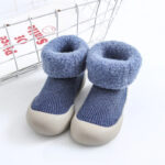Mini Fashion™ - Warm&Zacht - Anti Slip Sokken Blauw / 21 (9-12 maanden) | Educatief Speelgoed