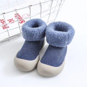 Mini Fashion™ - Warm&Zacht - Anti Slip Sokken Blauw / 19 (6-9 maanden) | Educatief Speelgoed