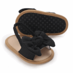 Mini Fashion™ - Lieflijk&Licht - Baby Sandalen Zwart / 1 (0-6 maanden) | Educatief Speelgoed