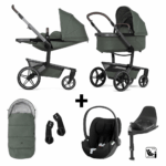Kinderwagen Joolz Day5 Forest Green + Autostoel Cloud T, Base&Accessoires