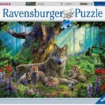Familie wolf in het bos (1000) - Ravensburger  Legpuzzel