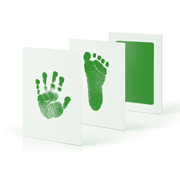 Baby Handprint Kit™ - Uniek aandenken aan uw baby - Afdruk Kit Groen | Educatief Speelgoed - Afbeelding 1