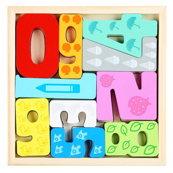 Woods™ - Wie past de vormen in de lijst? - Vormen puzzel (2+1 GRATIS) Nummers | Educatief Speelgoed - Afbeelding 1