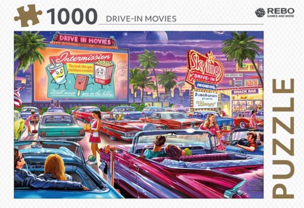Drive-In Movies (1000) - Rebo  Legpuzzel - Afbeelding 1