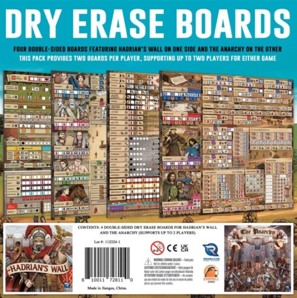 Hadrian's Wall and The Anarchy: Dry Erase Boards expansion - Renegade Game Studios - Afbeelding 1