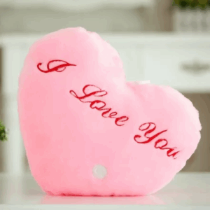 Glow Star Pillow™ – Sterrenpret in bed – Lichtgevend Knuffel kussen Roze Hart | Educatief Speelgoed