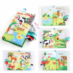Soft Tail Book™ – Zachte Staartpret – Sensorisch Dieren Babyboekje Boerderij Dieren Klein | Educatief Speelgoed