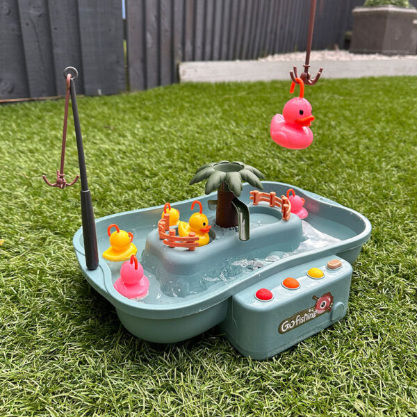 SplashCatch– Motoriek&Plezier– Eendjes Visspel Blauw | Educatief Speelgoed - Afbeelding 1