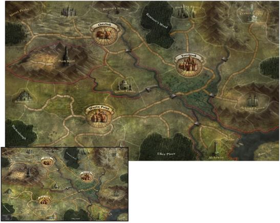 Folklore: The Affliction - Oversized Cloth World Map - Greenbrier Games - Afbeelding 1
