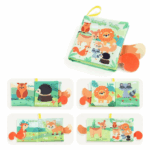 Soft Tail Book™ – Zachte Staartpret – Sensorisch Dieren Babyboekje Bosdieren Klein | Educatief Speelgoed