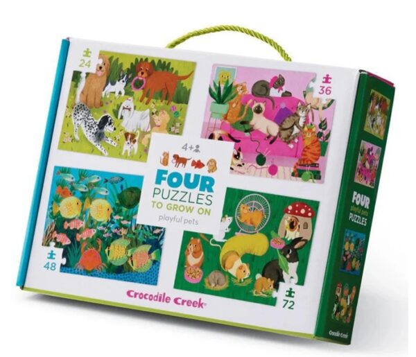 Vier huisdieren puzzels (24, 36, 48, 72) - Crocodile Creek  Legpuzzel - Afbeelding 1