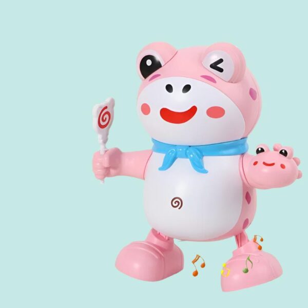Dancing Spin Robot™ - Lichtjes en Dansjes - Speelgoedrobot Kikker Roze | Educatief Speelgoed - Afbeelding 1