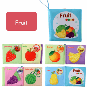 Soft Tail Book™ – Zachte Staartpret – Sensorisch Dieren Babyboekje Fruit | Educatief Speelgoed