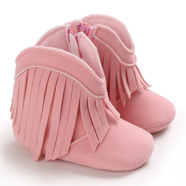 Mini Fashion™ - Stoere Look - Meiden Cowboy Laarzen Roze - Touwtjes / 20 (12-18 maanden) | Educatief Speelgoed - Afbeelding 1