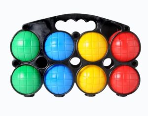 Jeu de boule - 8 plastic ballen + but - Engelhart Behendigheidsspel|Volksspel|Buitenspel