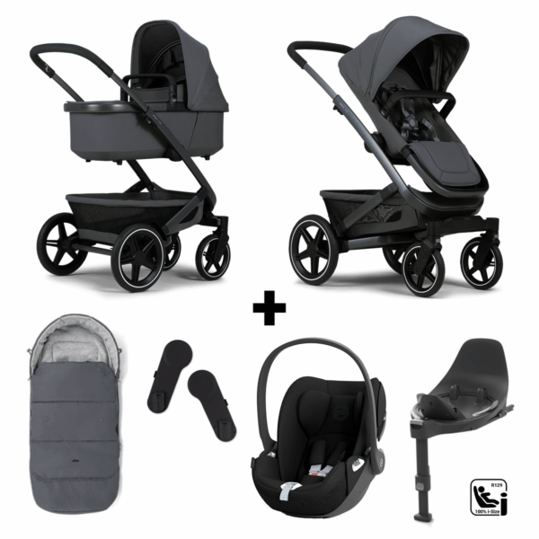 Kinderwagen Joolz Geo³ Stone Grey + Autostoel Cloud T, Base&Accessoires - Afbeelding 1