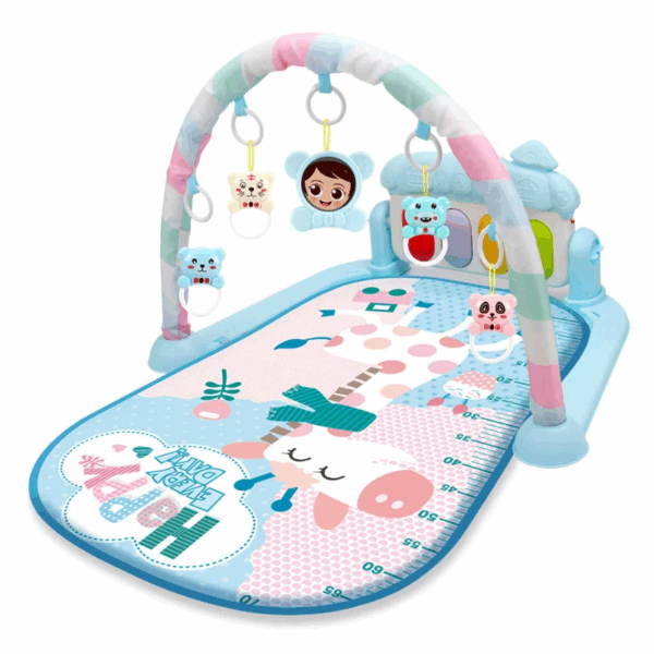 Musical Arch™ – Klanken&Kleuren– Baby Gym Giraffe Blauw | Educatief Speelgoed - Afbeelding 1