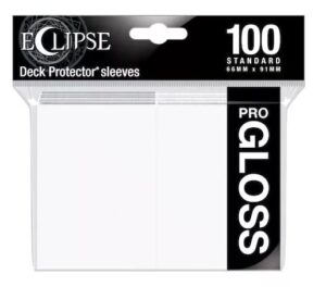 Standard Sleeves Gloss Eclipse (66x91mm) Arctic White (100) - Ultra Pro