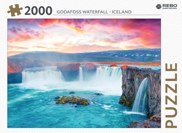 Godafoss Waterfall Iceland (2000) - Rebo  Legpuzzel - Afbeelding 1