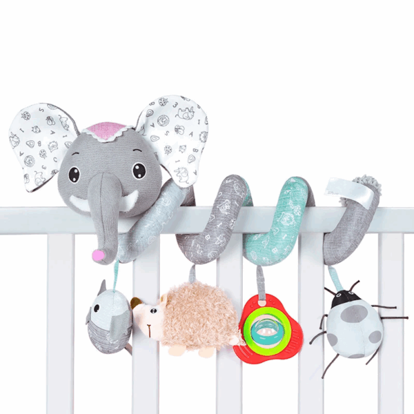 Baby Spiral Toy™ - Autostoel&Kinderwagen Speelgoed Grijze Olifant | Educatief Speelgoed - Afbeelding 1