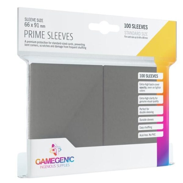 Standard Card Game Sleeves PRIME (66x91mm) GRIJS (100) - Gamegenic - Afbeelding 1
