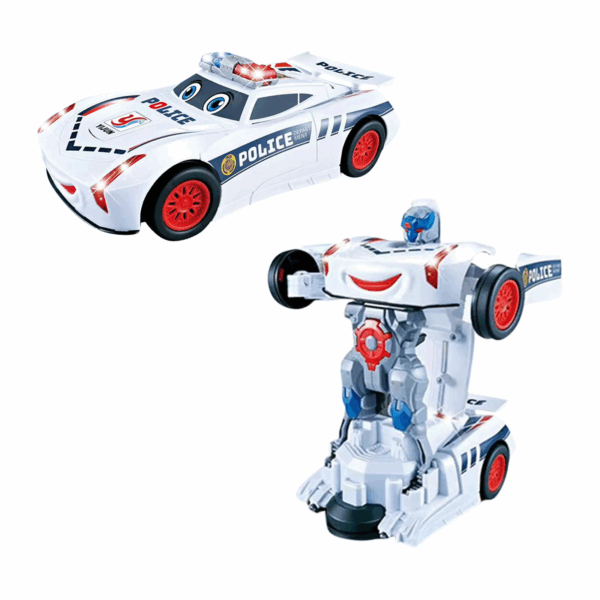 Transformer Car™ - Transformeren en rijden - speelgoedauto Politie Auto en Transformer | Educatief Speelgoed - Afbeelding 1