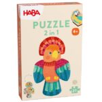 Houten 2-in-1 puzzel papegaai (21 stukken) - HABA