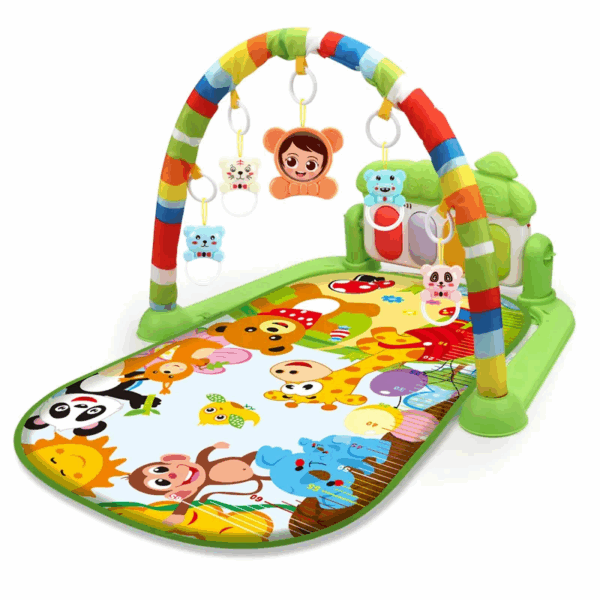Musical Arch™ – Klanken&Kleuren– Baby Gym Blije Dieren Groen | Educatief Speelgoed - Afbeelding 1
