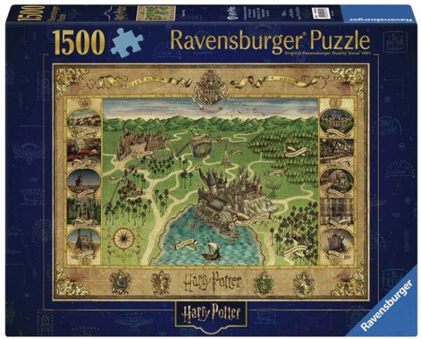 Harry Potter: Hogwarts Map (1500) - Ravensburger  Legpuzzel - Afbeelding 1