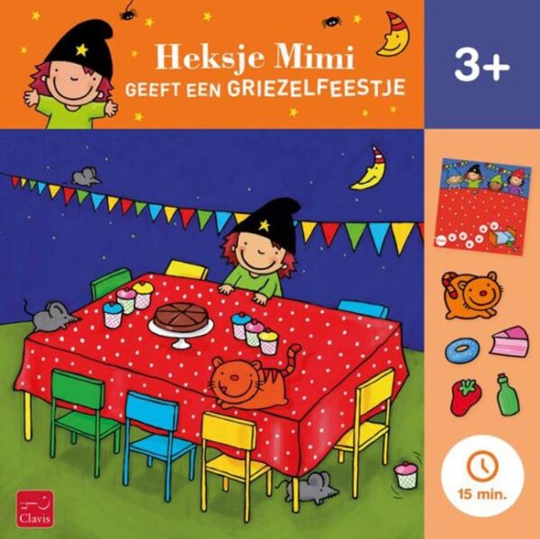 Heksje Mimi geeft een griezelfeestje - Clavis Bordspel|Coöperatief|Educatief - Afbeelding 1