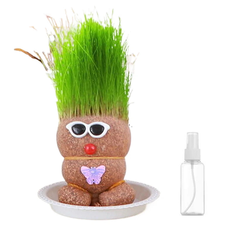 hluMS92ef4e7f66e3491190c9fe846424c4deT Figure Plants™ - Leer planten verzorgen -  Thuis Decoratie Planten Groen Gras Punk (incl. waterspray) | Educatief Speelgoed - Afbeelding 1