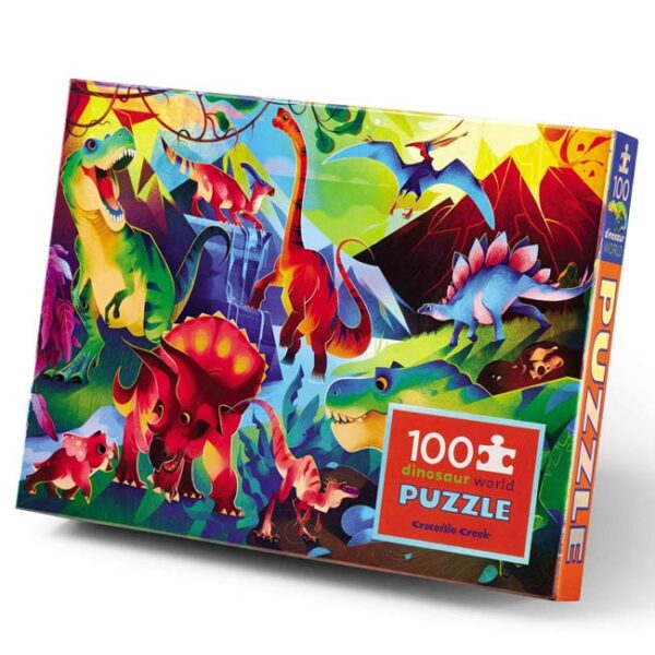Holographic Foil Puzzle - Dinosaurussen Wereld (100) - Crocodile Creek  Legpuzzel - Afbeelding 1