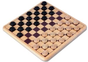 Houten Damspel - Longfield Games Bordspel