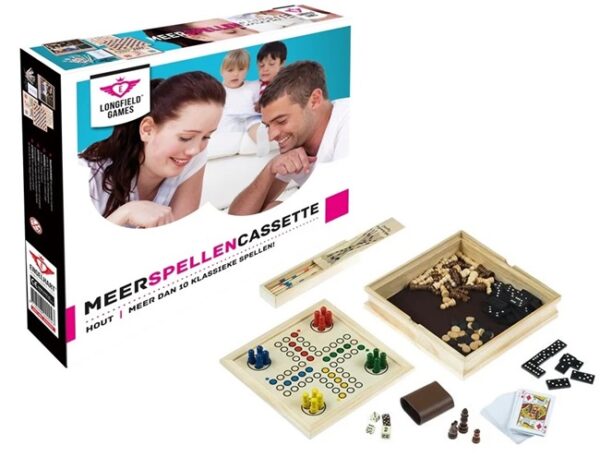 Houten Spellencassette 10-in-1 - Engelhart Houten spel - Afbeelding 1