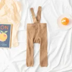 Mini Fashion™ - Zacht&Comfortabel - Kinder Legging met Bretels Licht Bruin / S (0-1 jaar) | Educatief Speelgoed