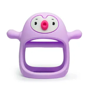 Penguin Teether™ - Verzachtend voor tandvlees - Siliconen Bijtring Paars | Educatief Speelgoed